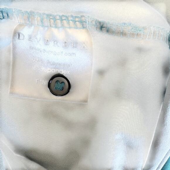 Devereux Performance Palm Tree Polo Shirt Mens L Aqua Blue Tropical Golf Preppy - Picture 7 of 7